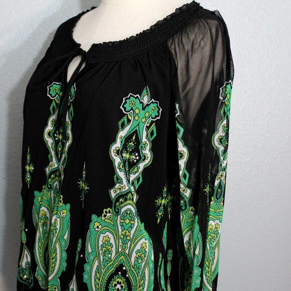 INC International Concepts Boho Top Size Medium - Picture 2 of 8